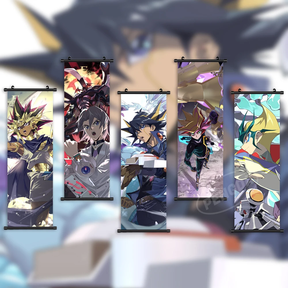 

HD Print Canvas Yu Gi Oh Poster Yugi Muto Home Decor Yusei Fudo Mural Wall Art Anime Picture Edo Phoenix Scroll Hanging Painting