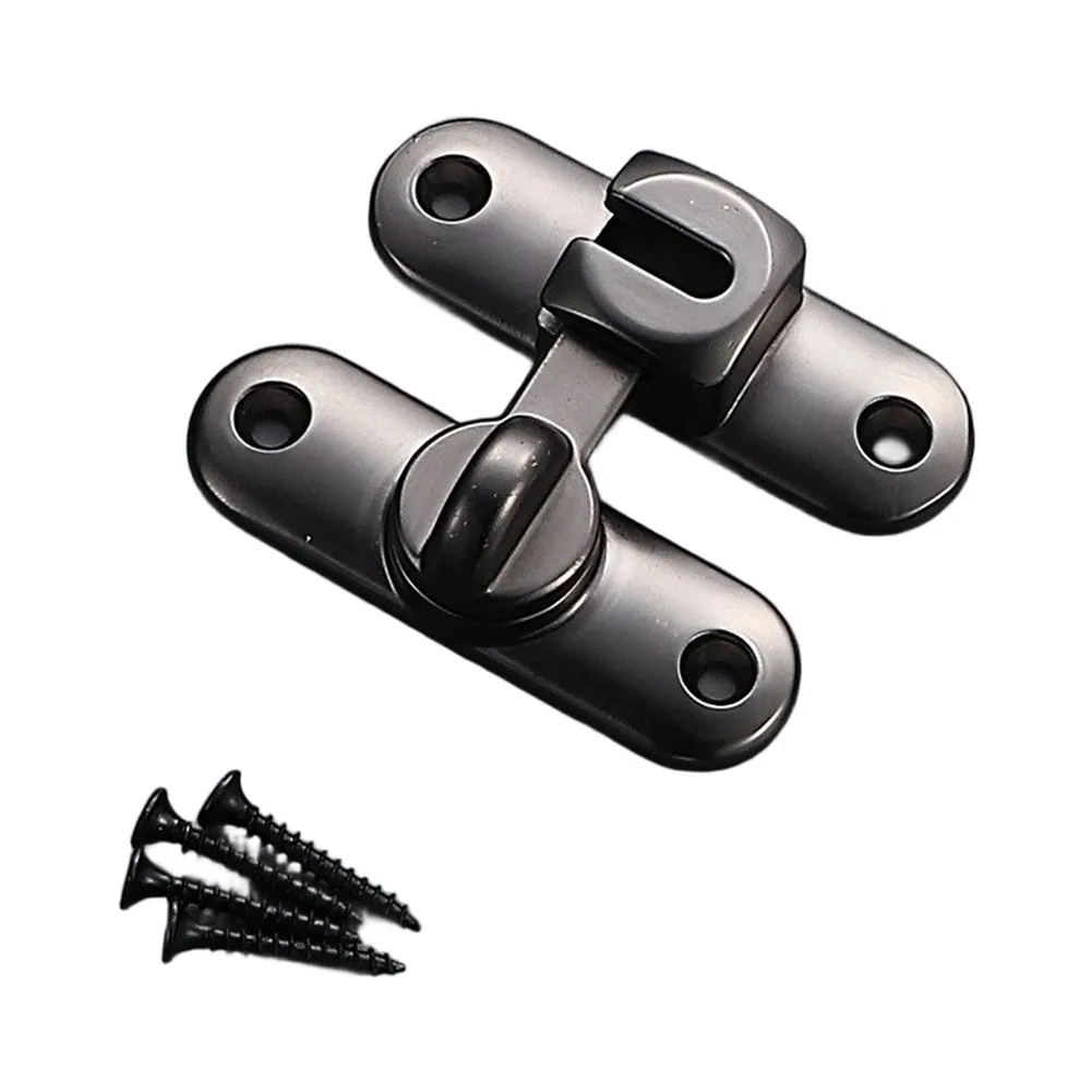 For Home Security Zinc Alloy Door Latch Silver Screw Mounting Design 90 Degree Rotary Mechanism Compact Low Profile