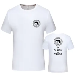 Glock Handgun USA Logo T Shirt Men Short Sleeve Round Neck T-Shirt Summer Tops Tee graphic t shirts  white t shirt men