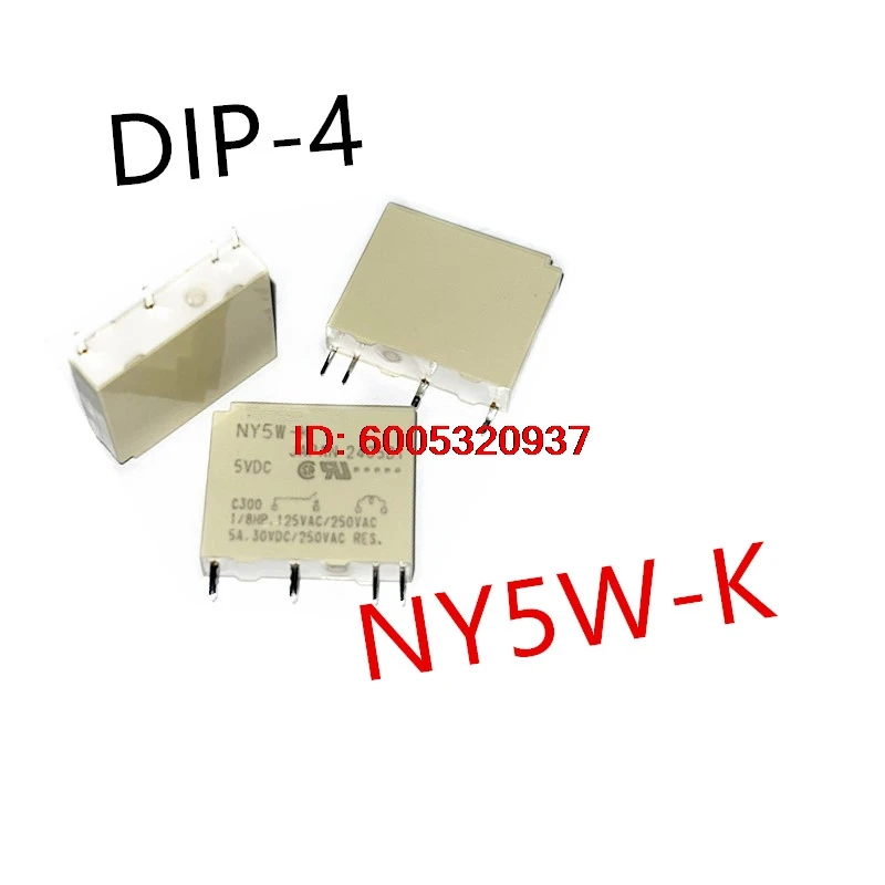10piece  NY5W-K 、NY12W-K 、NY24W-K  DIP-4  New power relay   NY-5W-K 、NY-12W-K 、NY-24W-K
