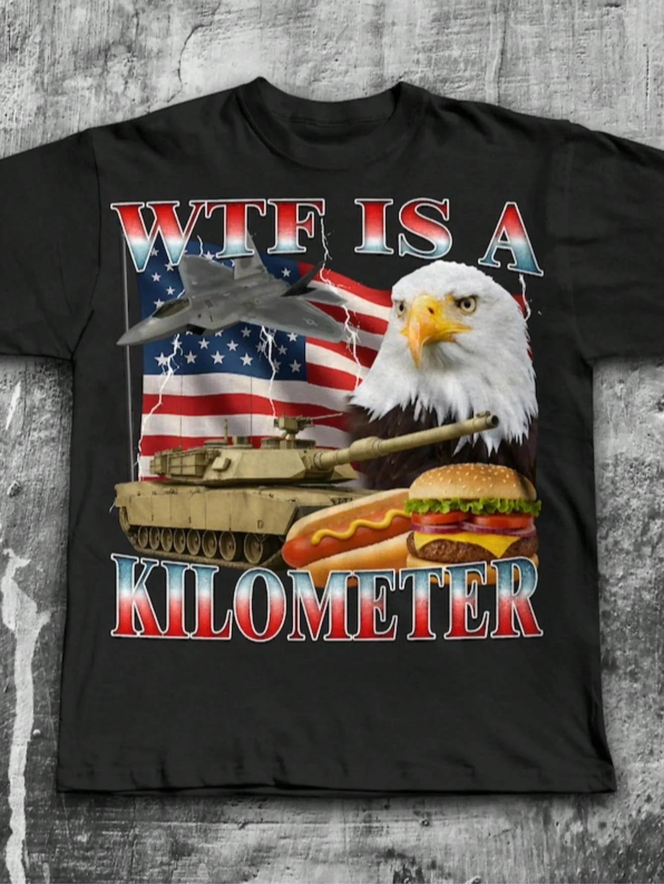 2026 New 90s Retro Is A Kilometer T-Shirt AmericanEagle Shirt Funny Meme Shirts USA Flag T Shirt Boot