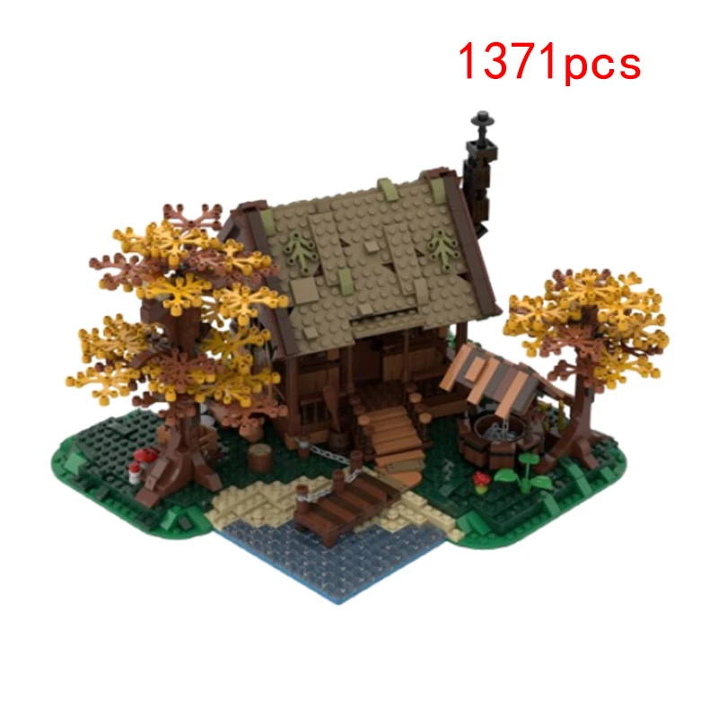 Pequena Partícula Série Arquitetura Medieval, Assembleia Casa Família Puzzle, Modelo Toy DIY, Presente Ornamento, Spot MOC-64694