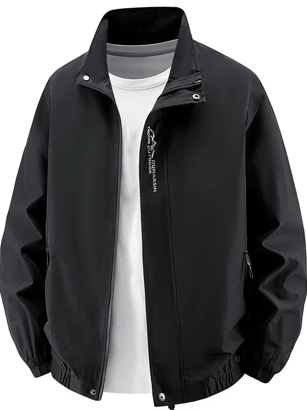 الرجال فضفاضة تناسب رقيقة Jaet الخريف الشتاء حجم كبير الوقوف طوق معطف عادية Sle طويلة Sve ألياف البوليستر M ملابس خارجية