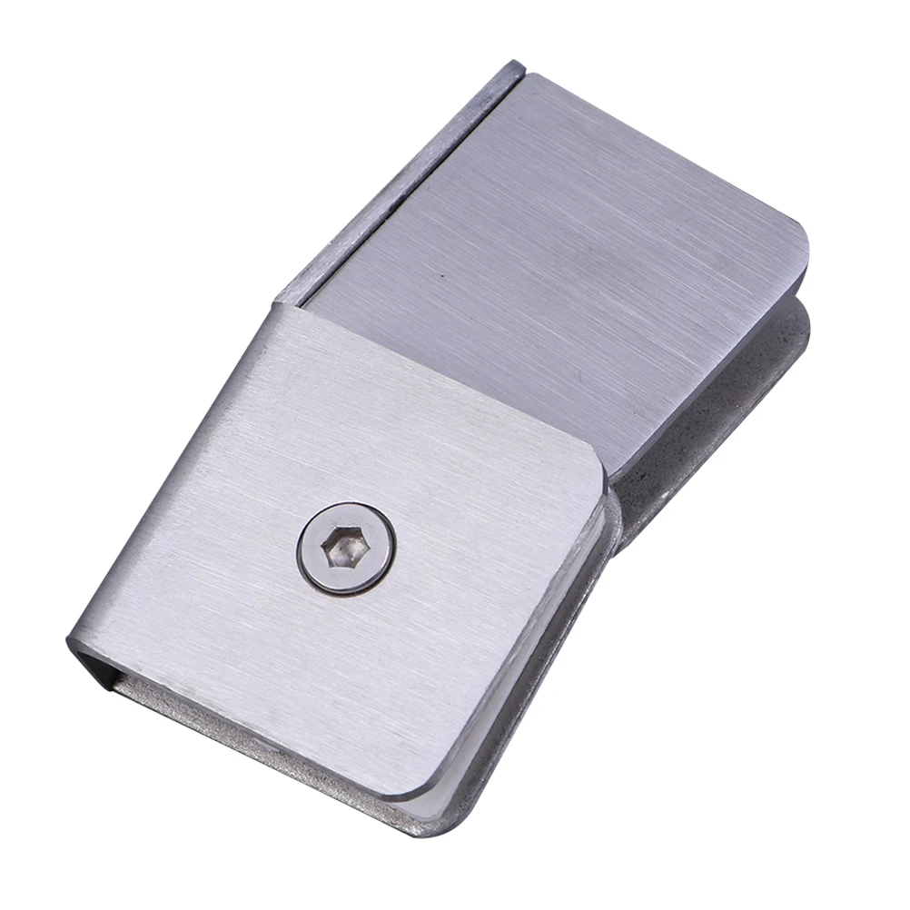 

2pcs Stainless Steel Glass Clip Clamp Holder for Door Thickness 8-12mm Bathroom Shower Mirror Shelf Bracket Hardware