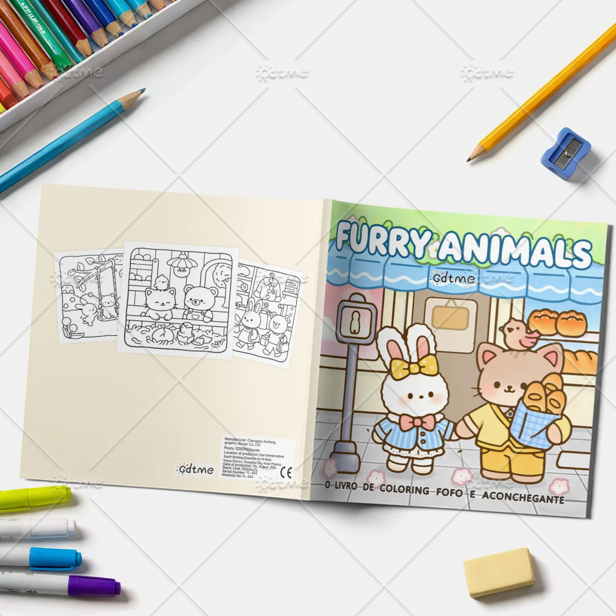 FURRY ANIMALS Malbuch für Erwachsene mit niedlichen, gemütlichen täglichen Aktivitäten zur Entspannung (Cozy Spaces Coloring) – Detail 3