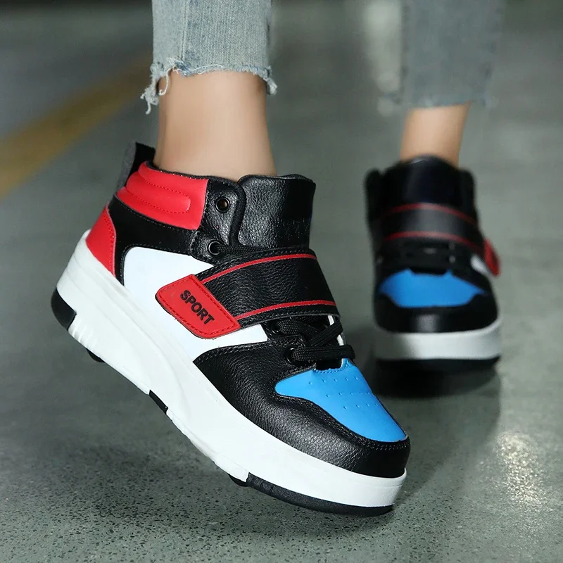 2024 New Cool Kids Quattro pattini a rotelle Scarpe Ragazzi Ragazze Designer Adolescente Scarpe da passeggio Scarpe sportive da ragazzo grande