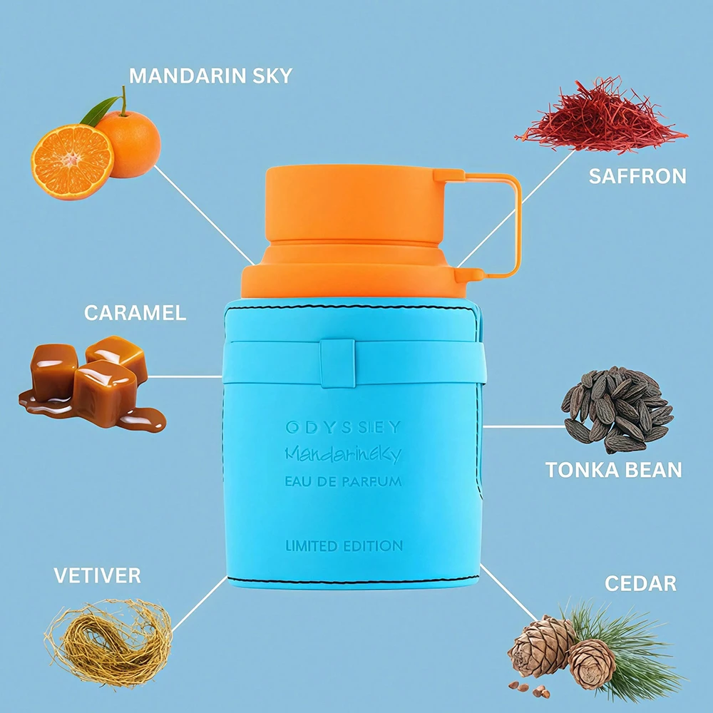 بخاخ أرماف أوديسي ماندرينسكي إصدار محدود EDP - حامضيات نابضة بالحياة وودي للرجال 3.4 أونصة يدوم طويلاً #3