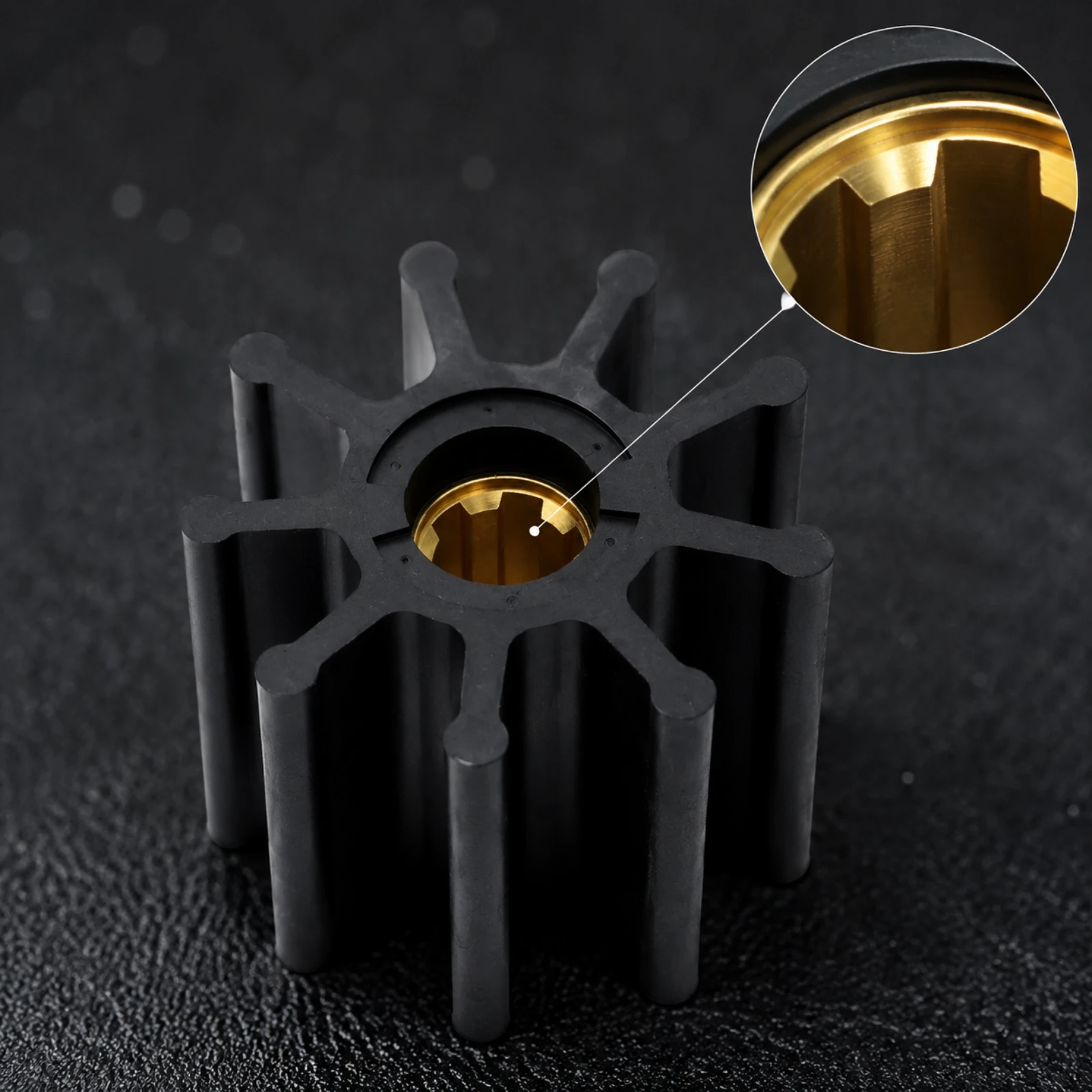 Flexible Vane Impeller with Keyed Hub Replacement for JMP 7446-01 Marine Cooling System Seawater Pump Spare Part