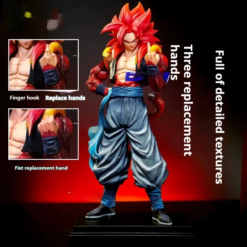 

Dragon Ball Super Saiyan 4 Gogeta GK Figure 34cm PVC JT Studio 3 Replaceable Hands Anime Collectible Model Statue for Gift Home
