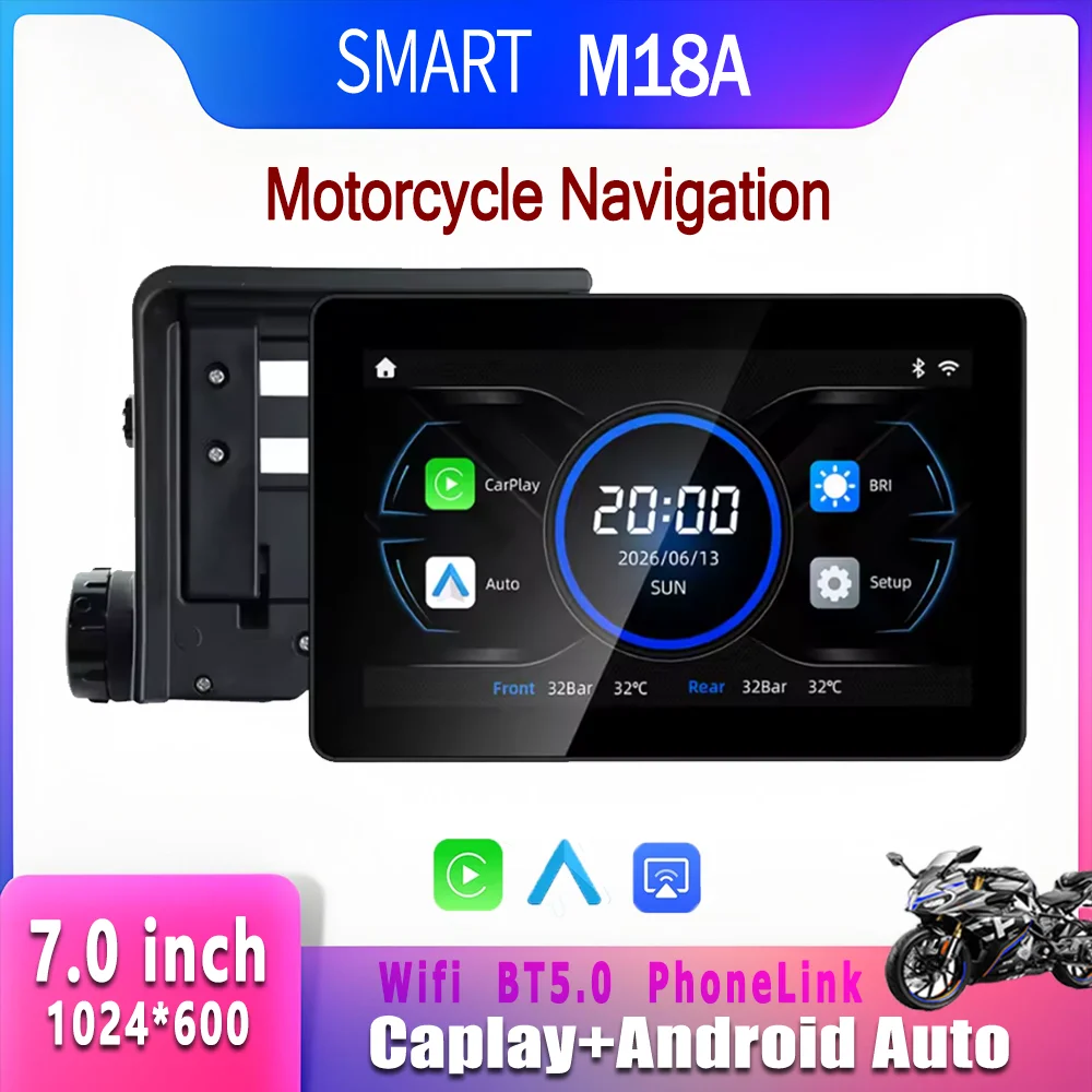 SMART 7.0 For BMW R1300GS R1250GS GPS Motorcycle Navigation Screen Wireless CarPlay Moto Android Auto Portable Digital Dashboard