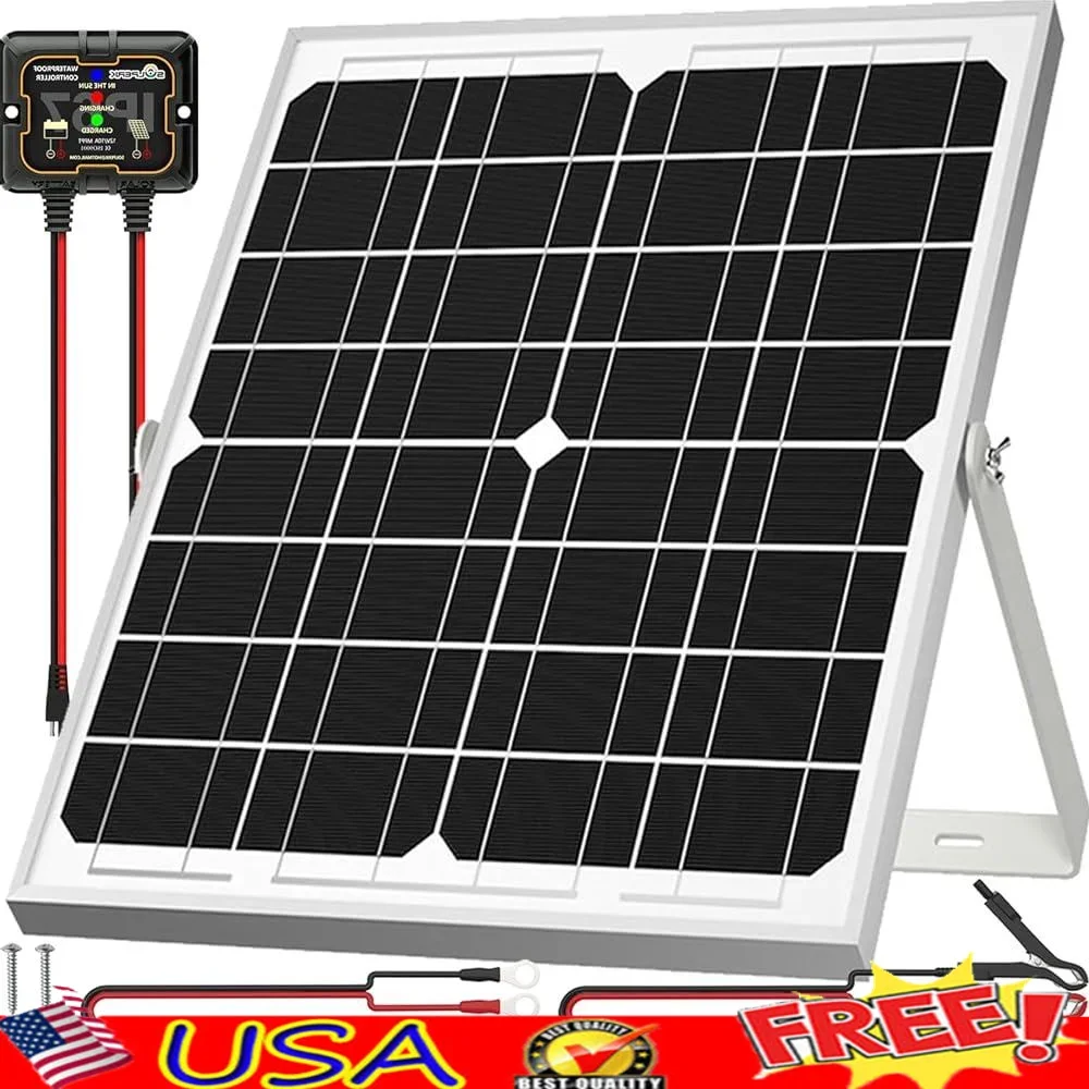 

20 Вт комплект зарядного устройства для солнечной панели 12 В устройство для обслуживания аккумулятора регулируемый кронштейн для автофургона лодка автомобиль мотоцикл солнечная энергетическая система