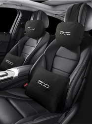 Chamois Leather Soft Plush Car Neck Headrest Universal Vehicle Backrest Pillow for 500 500C 500X 500L Abarth Auto Accessories