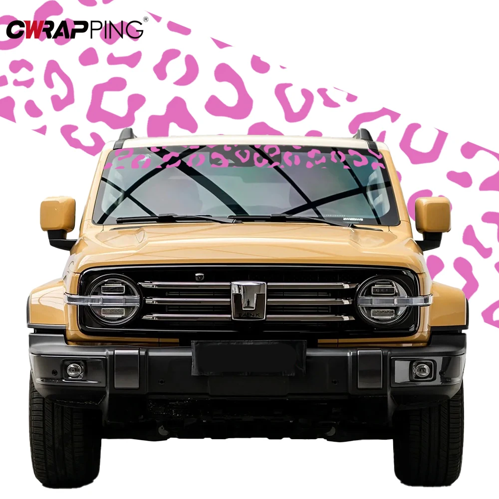 Leopard Print Car Decorate Waterproof Decorative Stickers Auto Rearview Mirror DIY Sticker for Motorcycle Car Decals Accessories
