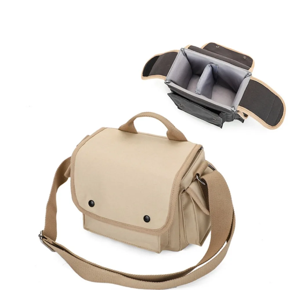 

Multi-functional Digital DSLR Camera Bag Wear Resistant Padded Dividers Camera Storage Bag Durable Canvas Camera Lens Pouch