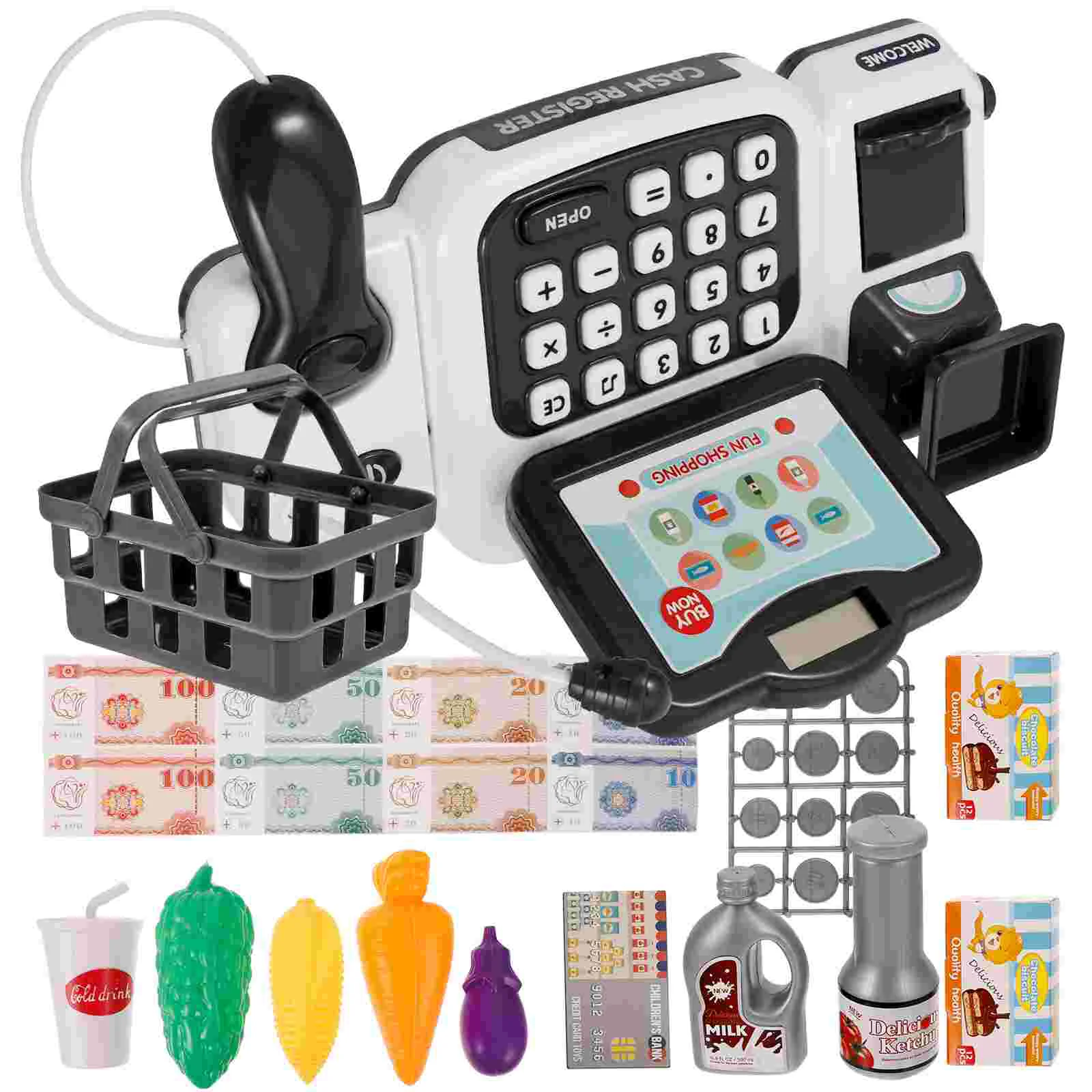 Cash Register Toy Children's Birthday Gift Calculator Simulation Supermarket Kids