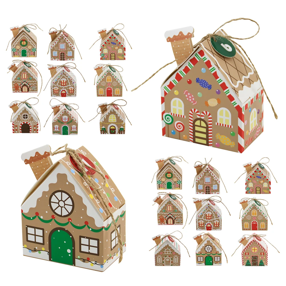 

24pcs Christmas Advent Calendar Box House Shaped Gifts Boxes For Holiday Party Favors Candy Cookie Countdown Calendar Box