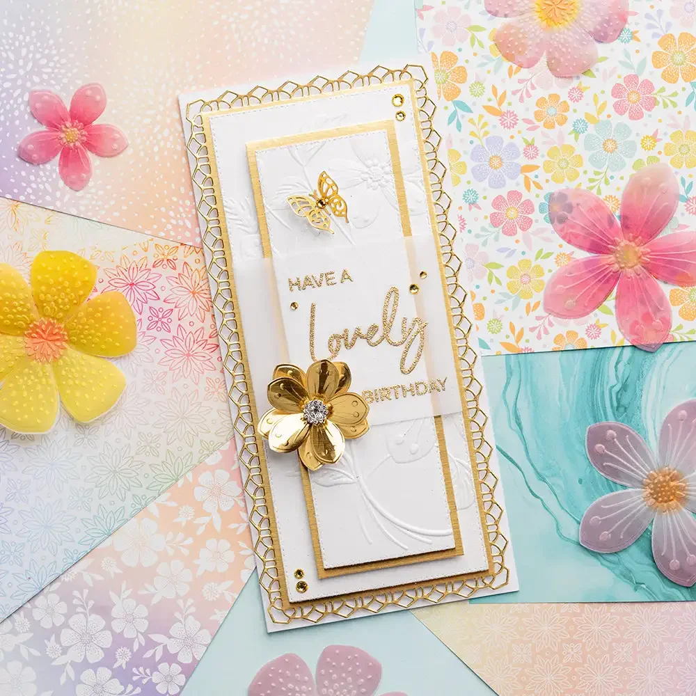 Amazing, Beautiful, Lovely Sentiment Builder Metal Cutting Dies Slimline Essentials Scrap Booking Card Stencil Cut Die for DIY view 2