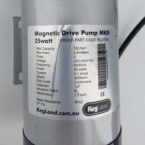 KegLand TC Breakdown - 3 Inch Tri-Clover Stainless Steel Pump (1.5 Inch Input/Output ) - 25w Magnetic Pump - Inline