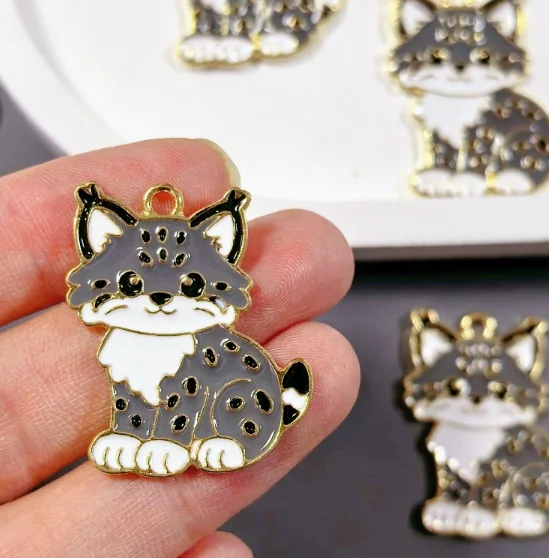 Lot 10 Pcs Cute cat  Charms Jewelry Making  Earrings Pendants Necklaces Bracelets DIY Accessories gift