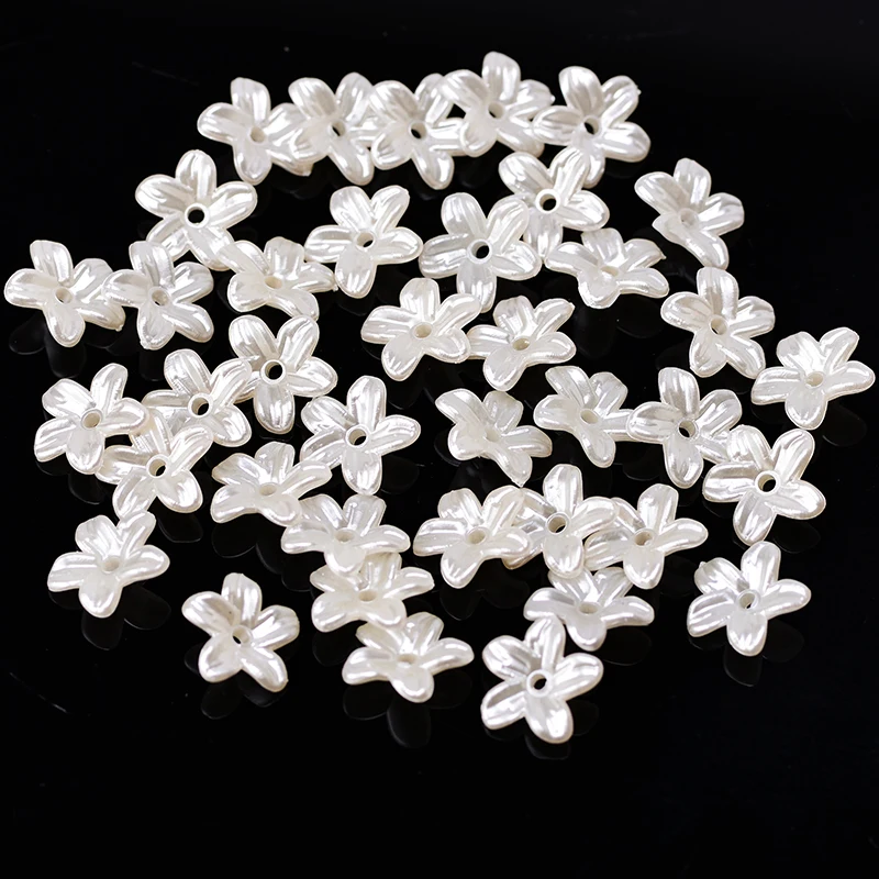 Flatback bow headdress DIY Decoration Pearl White Scrapbook Beads Jewelry Making Findings beads Caps Needlework Diy Accessories