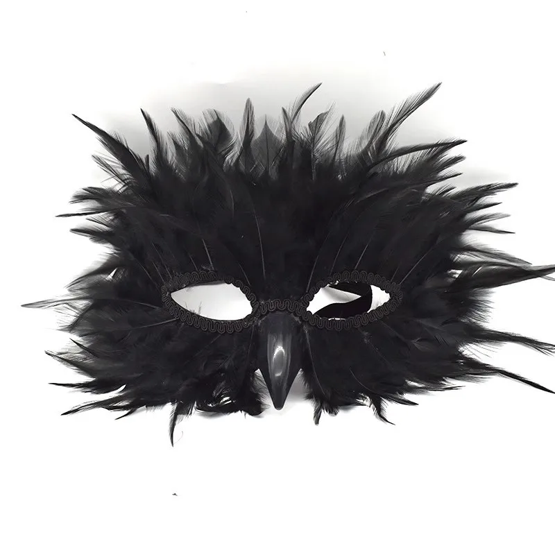 Feather Long Billed Eagle Feather Mask, Carnival Costume Party Halloween Multiple Feather Party Costume Masks