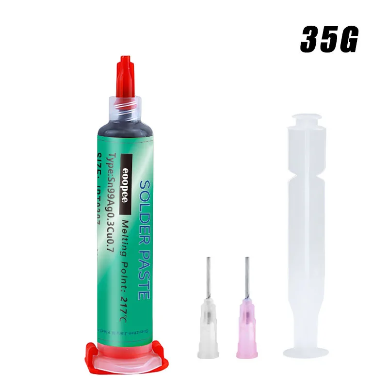 Sn99Ag0.3Cu0.7 Bleifreie Hochtemperatur-Lötpaste in Nadelröhrchen für SMT PCB BGA Handy USB-Steckdosen-Reparatur, LED-Löten