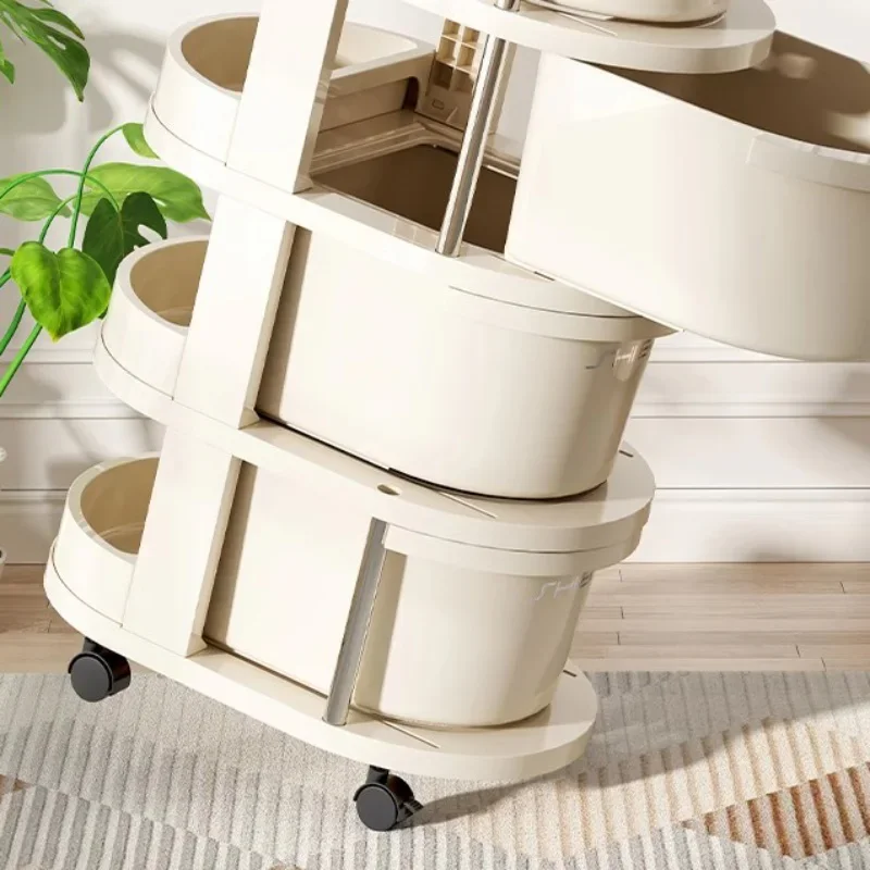 Beauty Salon Storage Rack Mobile Trolley Organizer Household Kitchen Multifunctional Cart with Wheels Home Accessories 미용실 미용트레이