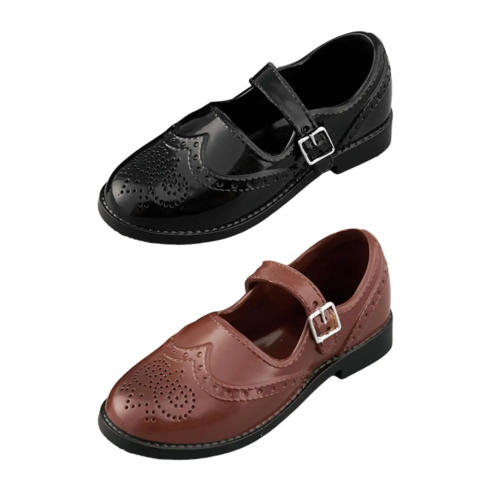 

1/4 Scale Figure Shoes Doll Dress British Brogue Style Classic Replacement Outfit Mini for Male and Female for DIY Handcraft