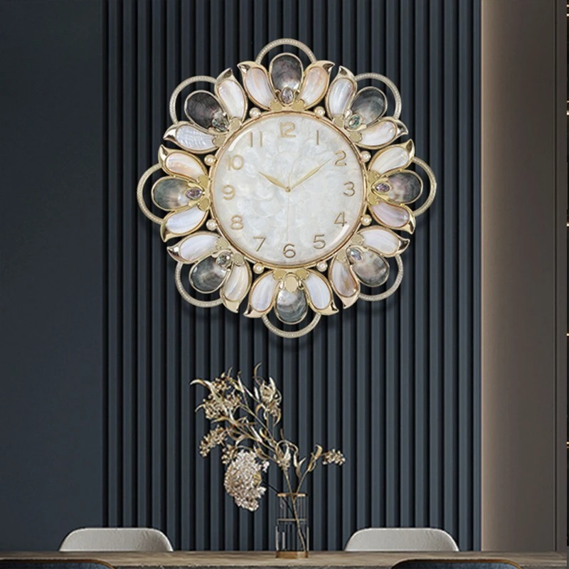 White Round Glass Wall Clock Premium Upgrade Cute Nordic Design Digital Clock Living Room Orologio Da Parete Home Decor Items