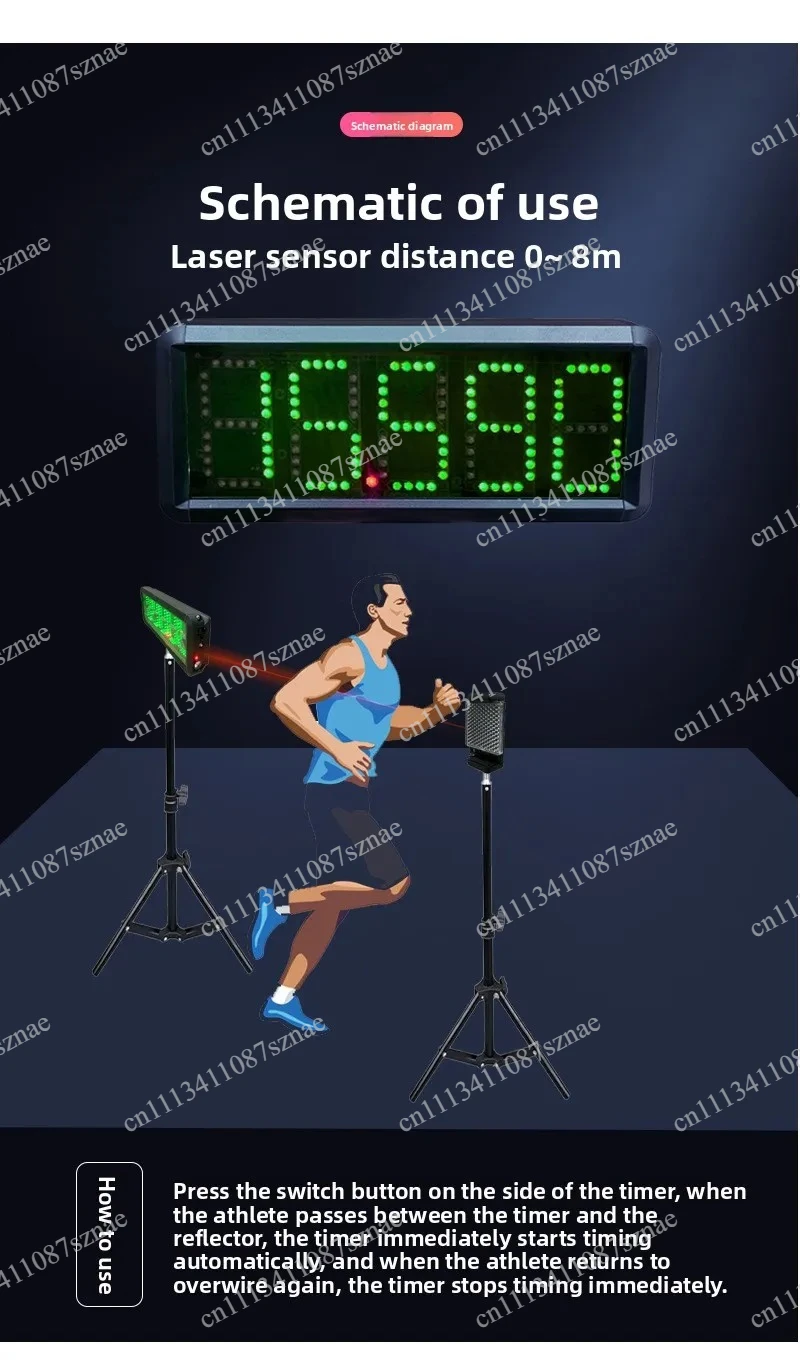 High-Precision Multi-Function Automatic Induction Timer for Track and Field Sprinting, Turn-Back Running and Snake Running