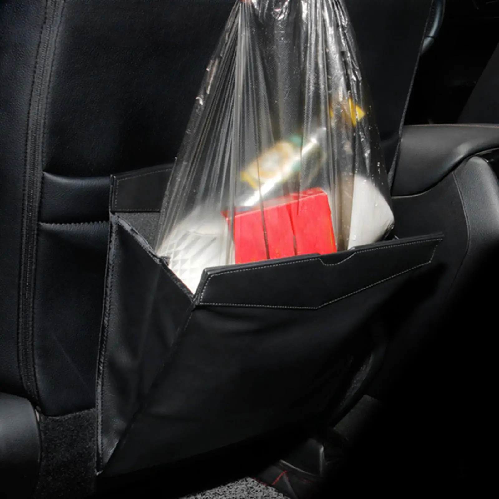 차량용 인조 가죽 쓰레기통, 휴대용 휴지통, 세련된 걸이식 보관