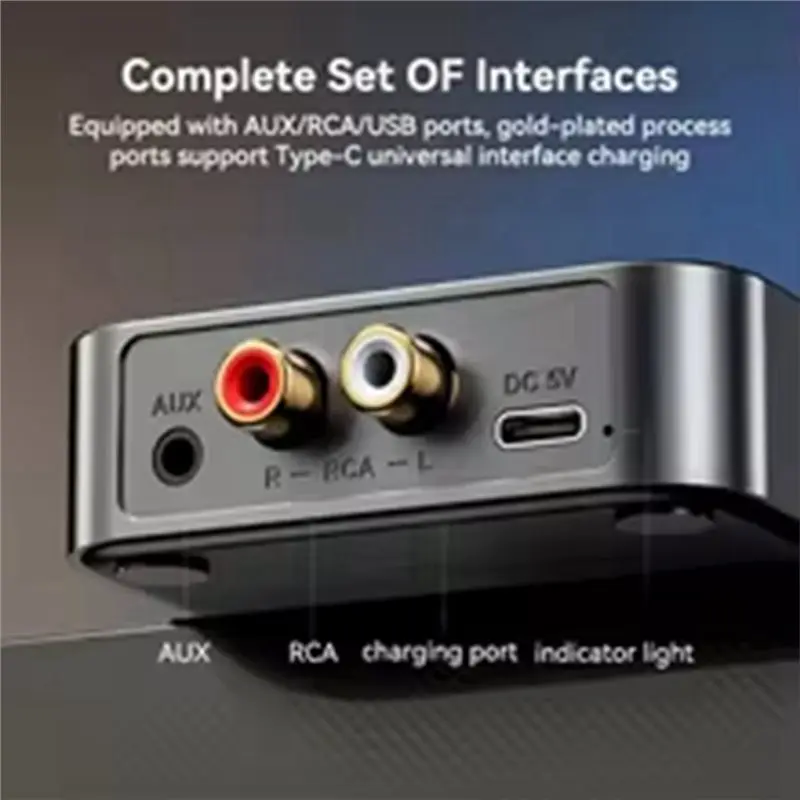 L62A Bluetooth 6.0 Adapter Audio Receiver Built-In Microphone Audio Receiver Multi-Functional Audio Receiver