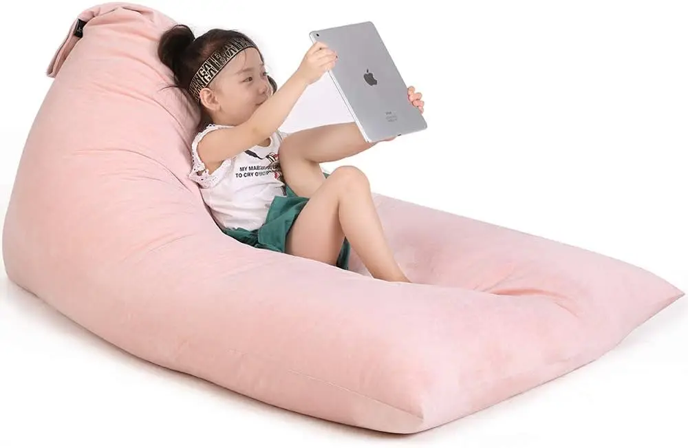 

Stuffed Animal Storage Bean Bag Chair for Kids and Adults, Luxury Velvet Stuffed Animal Bean Bag Storage, Cover Only(Swe