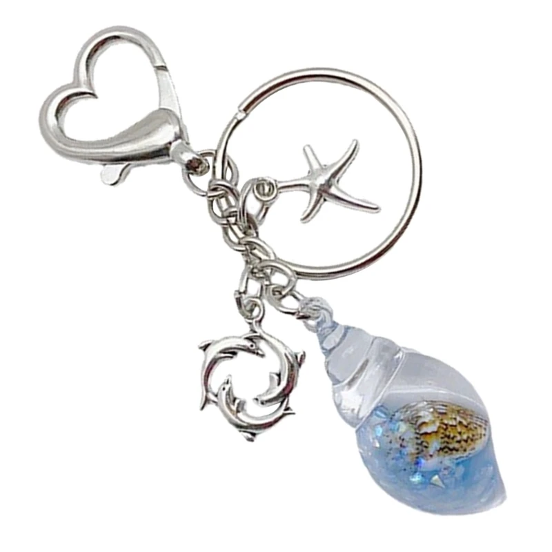 Elegant Conch Keychain Bag Purse Keychain Ocean Themed Backpack Decoration Stylish Bag Pendant for Fashionable Outfits image 4