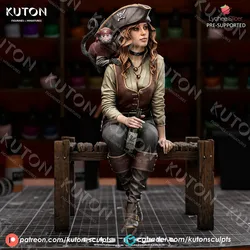 Captain Lyra Full Resin Figure 1/24 Scale 75mm Assemble Miniature Garage Model Kit Unassembled Unpainted Diorama Toys