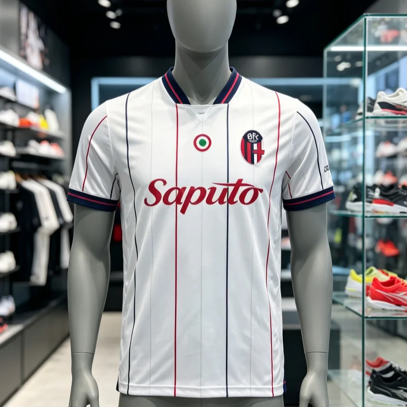 26-27 Neue Bologna Fußballtrikots Sommer 3D-Druck Schnelltrocknend Herren- und Damen-Sport-Kurzarmshirt für Familienkleidung – Detail 3