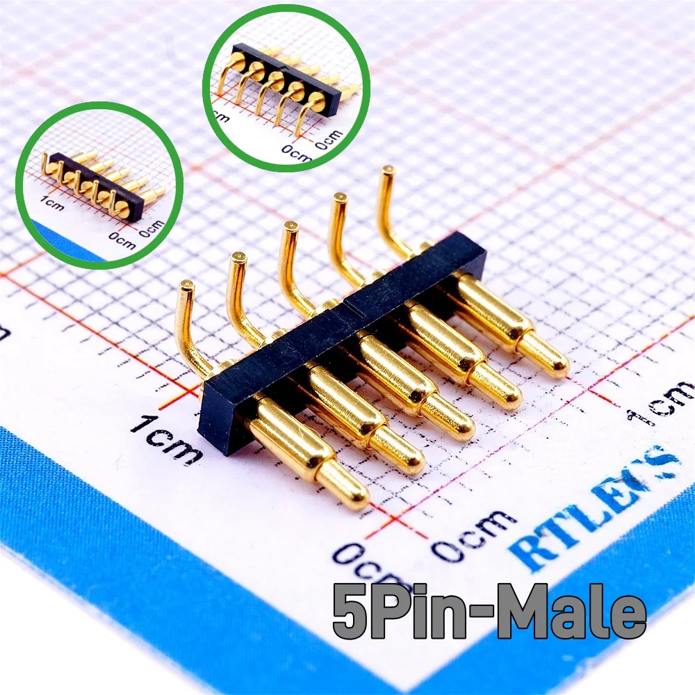 2/5 قطعة موصل الربيع المحملة بوجو دبوس ذكر 3 4 5 6 موقف 2.54 الملعب أنثى الزاوية اليمنى من خلال ثقوب الارتفاع 8.8 مللي متر الذهب 2A