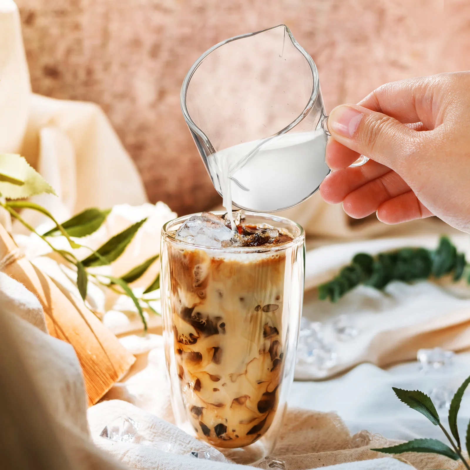 

4Pcs Espresso Shot Glasses Moderate Capacity Glass Coffee Mugs Clear Glass Espresso Cups for Tea Latte Cappuccino Home Cafe