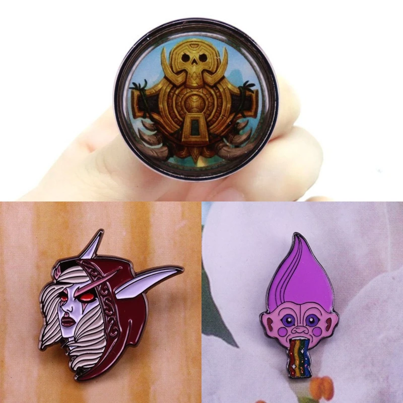 RPG Enamel Pins Custom Sylvanas Dark Lady Windrunner Banshee Queen Warchief Brooches Bag Luxury Copper Lapel Badges Jewelry Gift