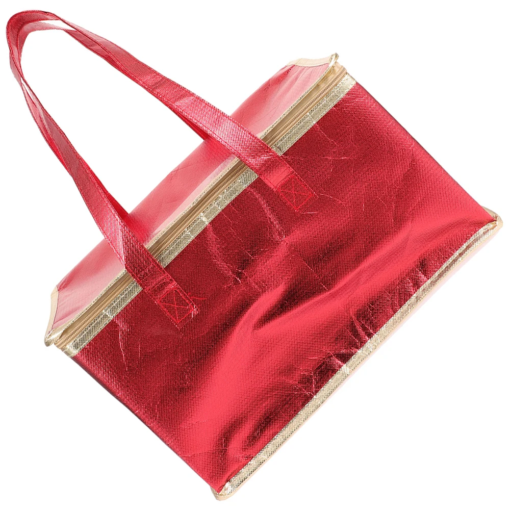 

Sturdy Insulated Seafood Reusable Grocery Cooler Thermal Food Delivery Pouch Decorative Zipper Lunch Carrier Portable Cake