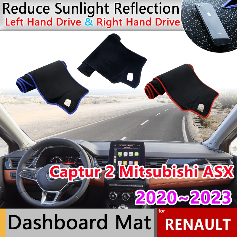 for Renault Captur 2 Mitsubishi ASX 2020~2023 2021 2022 Dashboard Cover Dash Board Mat Carpet Pad Shade Liner Cape Accessories