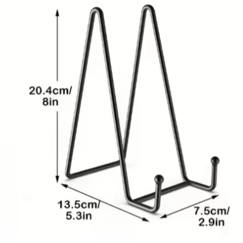 10pcs Plate Stands Metal Display Stand Set Photo Frame Easel Stand Book Holder Plate Picture Storage Rack Home Nordic Decorative