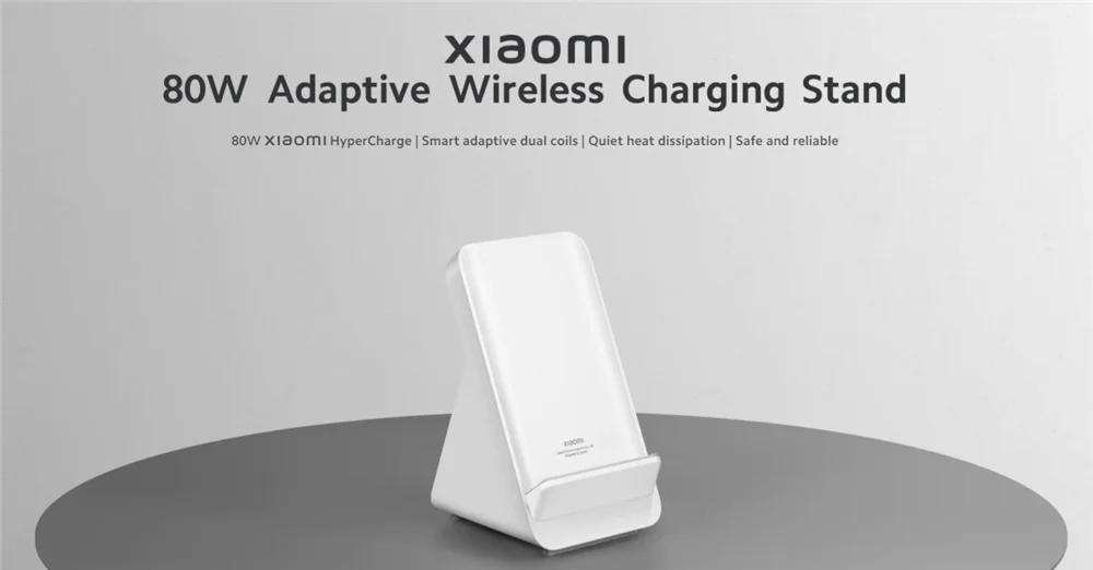 Xiaomi 80W Adaptive Wireless Charging Stand With 120W Charger and 6A Type-c Cable 80W Max Fast Wireless Charge