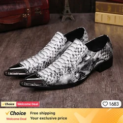 Mens patent leather black white shoes genuine leather crocodile skin shoes oxford classic pointy formal shoes men