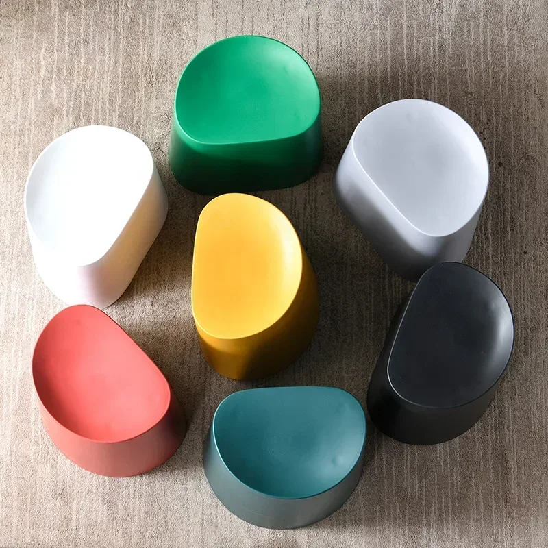 Living Room Household Plastic PP Color Stool Low Footstool Creative Entrance Shoe Changing Stools Stackable Storage Bucket