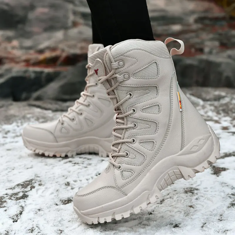 Womens Boots Couples High-top Outdoor Hiking Fashion Large Size 46 Ladies Boots Summer 2021 Shoes