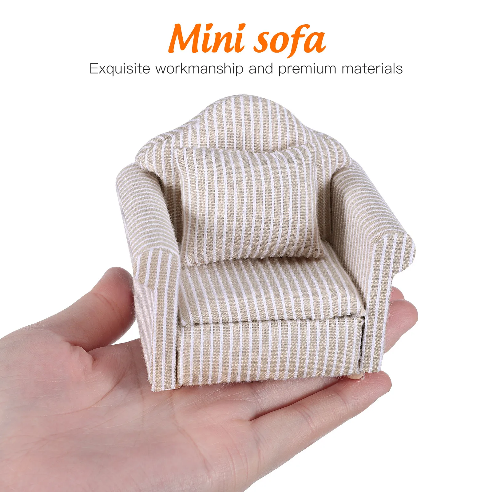

3Pcs Miniature Couch Sofa Furniture High Simulation Comfortable Surface Kids Room Decoration Miniature Living Room Ornament