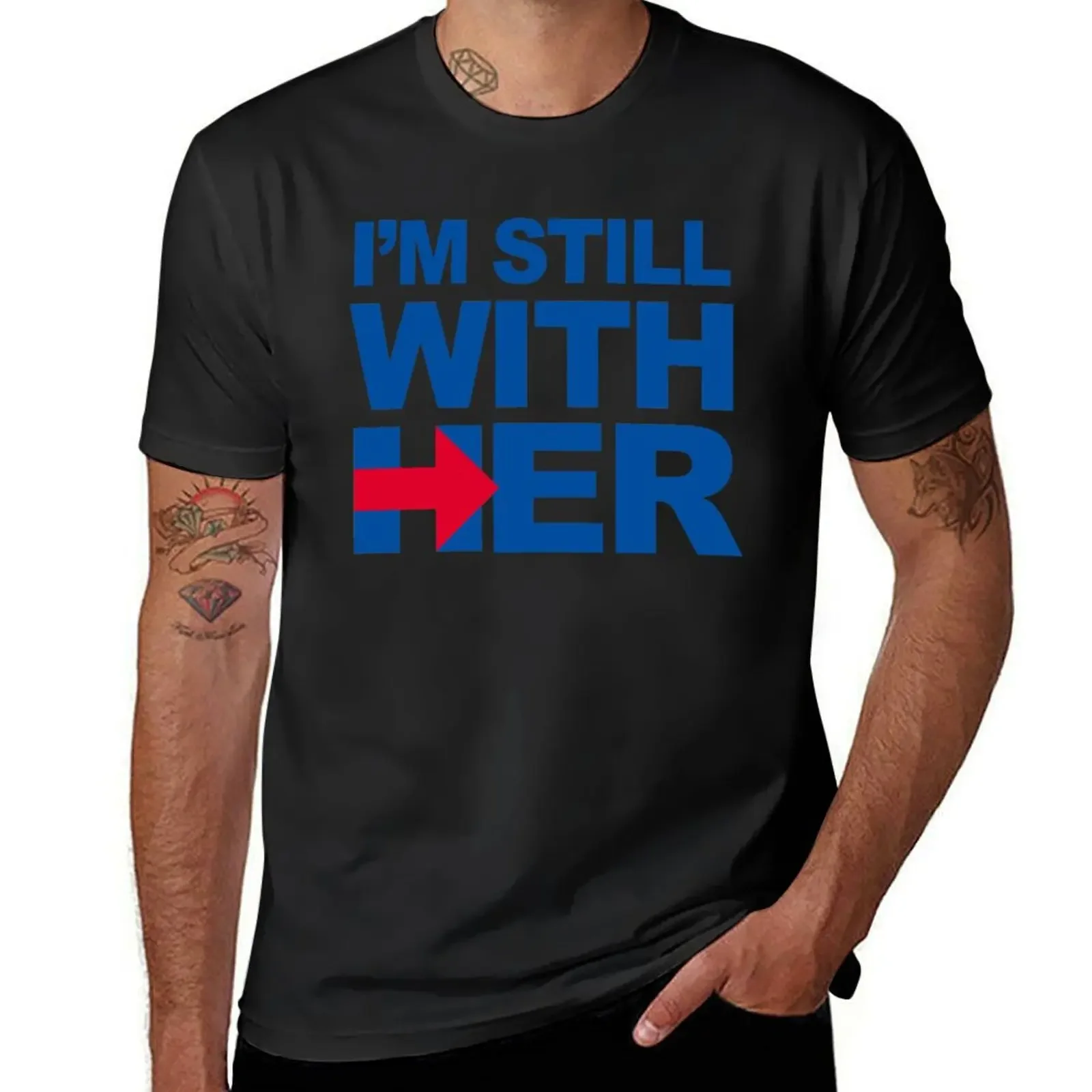 I'm Still With Her T-Shirt Aesthetic clothing vintage anime shirt plain anime t shirts mens t shirts