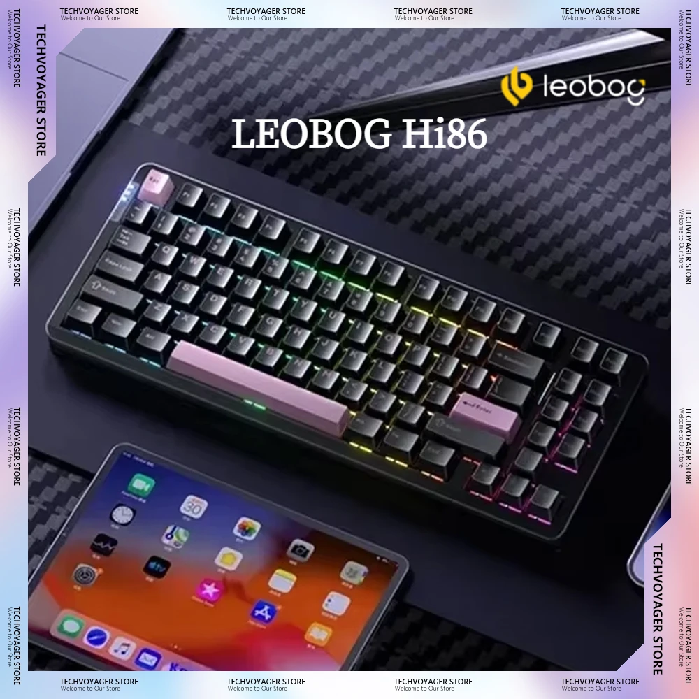 LEOBOG Hi86 Mechanical Keyboards RGB Hot-Swap Aluminum Alloy Wireless Tri-mode Customized Gaming Keyboard Pc Office Accessories