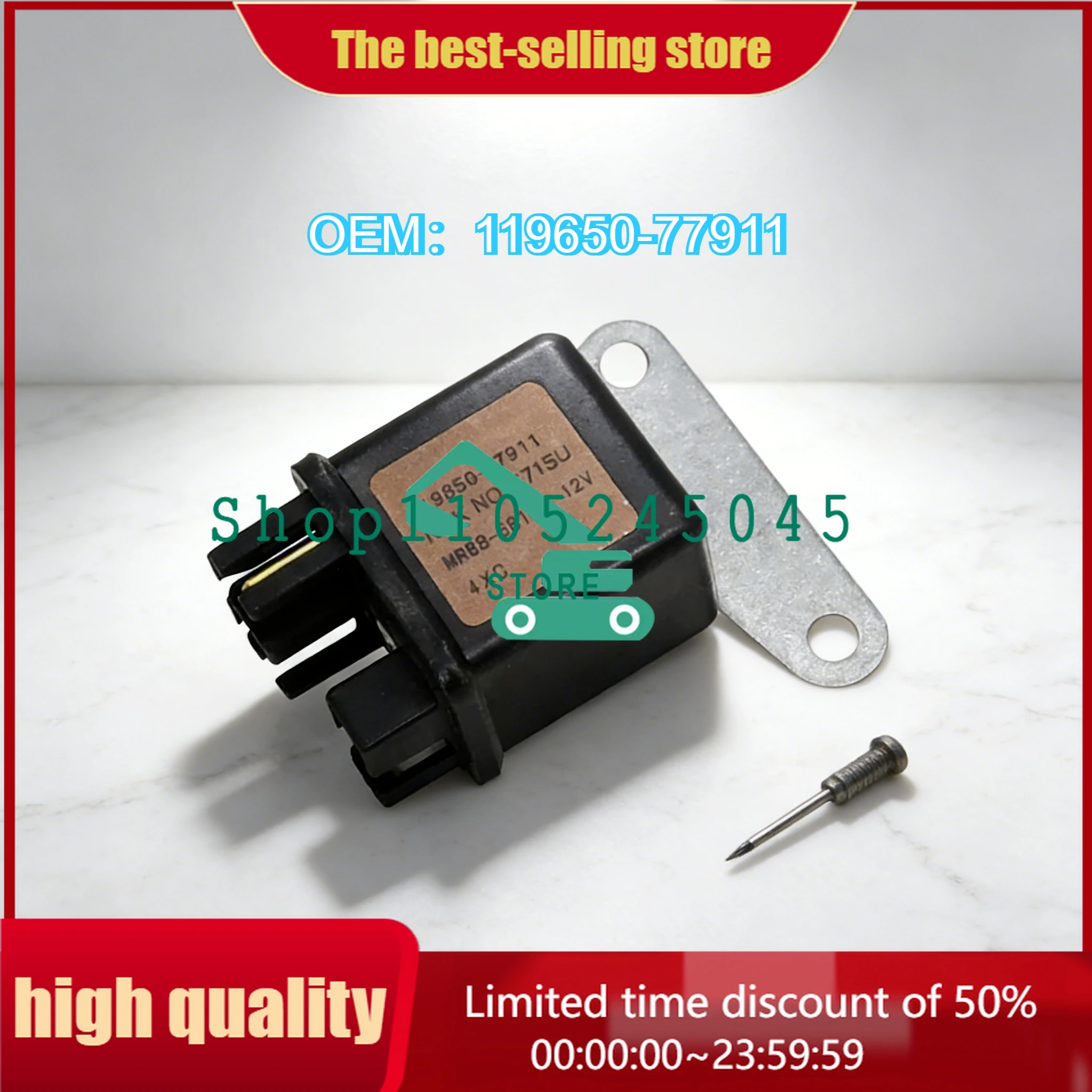 12V Glow Plug Rely Time Delay Relay Spark Plug Relay For 119650-77911 11965077911